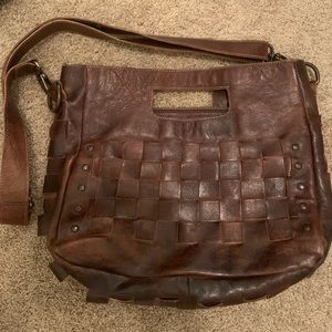 Brown leather Bed Stu crossbody
